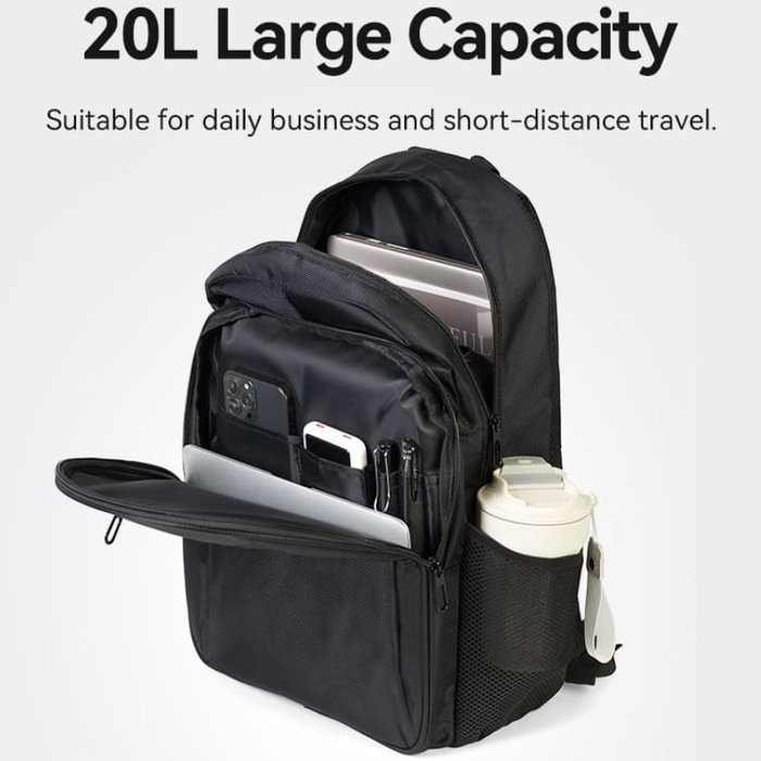 Vention KRMB0 Mochila para Portátiles hasta 15.6 Pulgadas, 20L, Negra